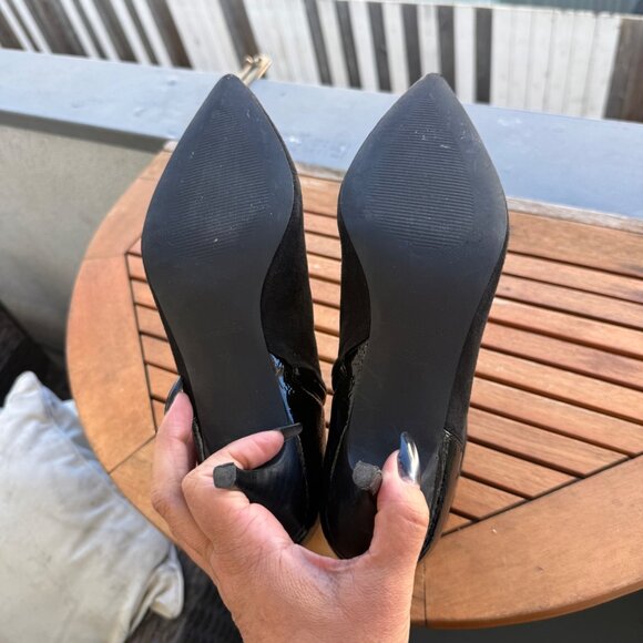 PennyBlack Suede & Leather Pointed Toe Ankle Booties Size 39 - Picture 6 of 8